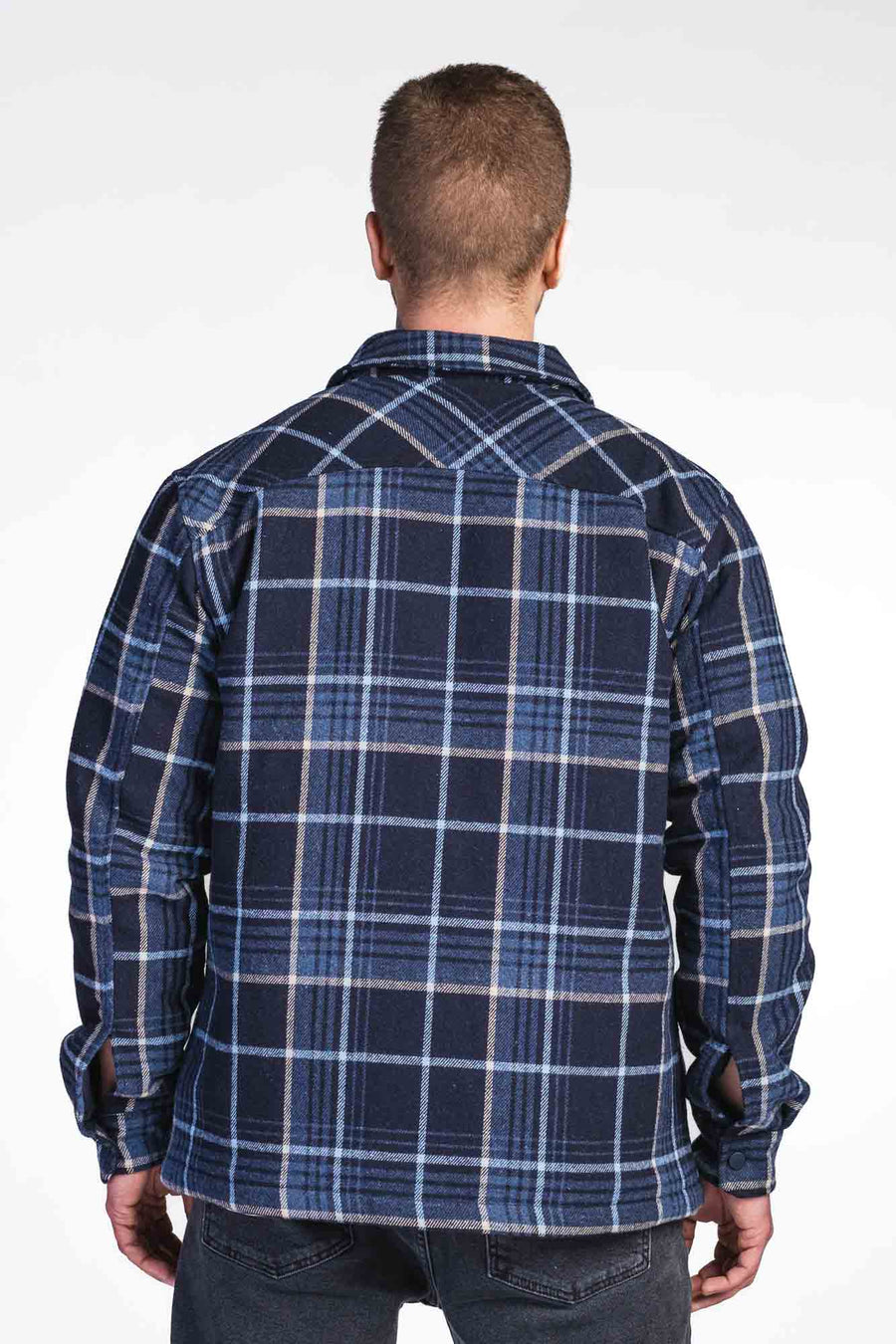 Checked Overshirt Blue