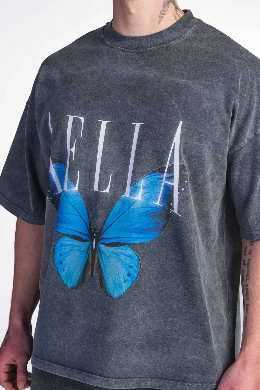 The Butterfly Heavy Oversized T-Shirt Gray