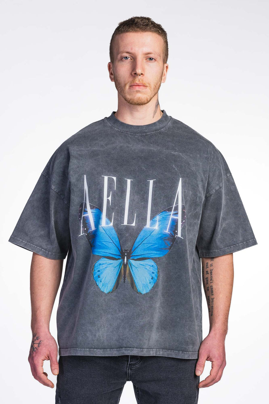 The Butterfly Heavy Oversized T-Shirt Gray