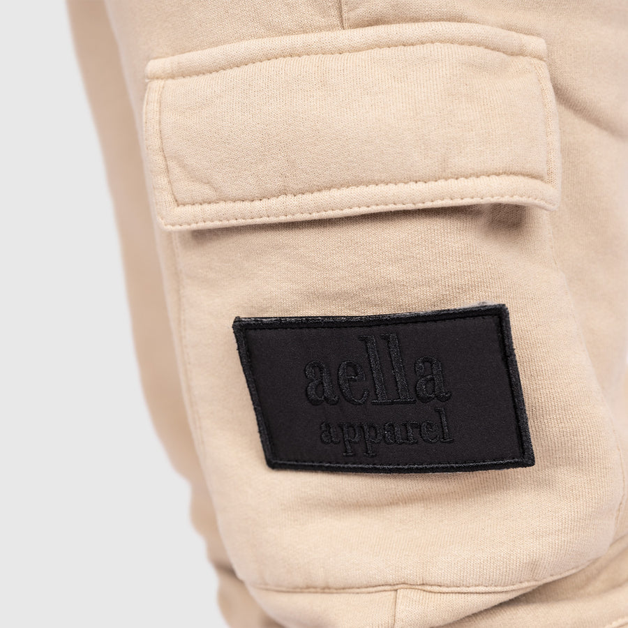 Stone Washed Pants - Creme