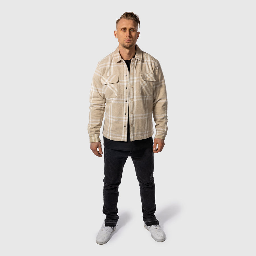 Checked Overshirt - Sand