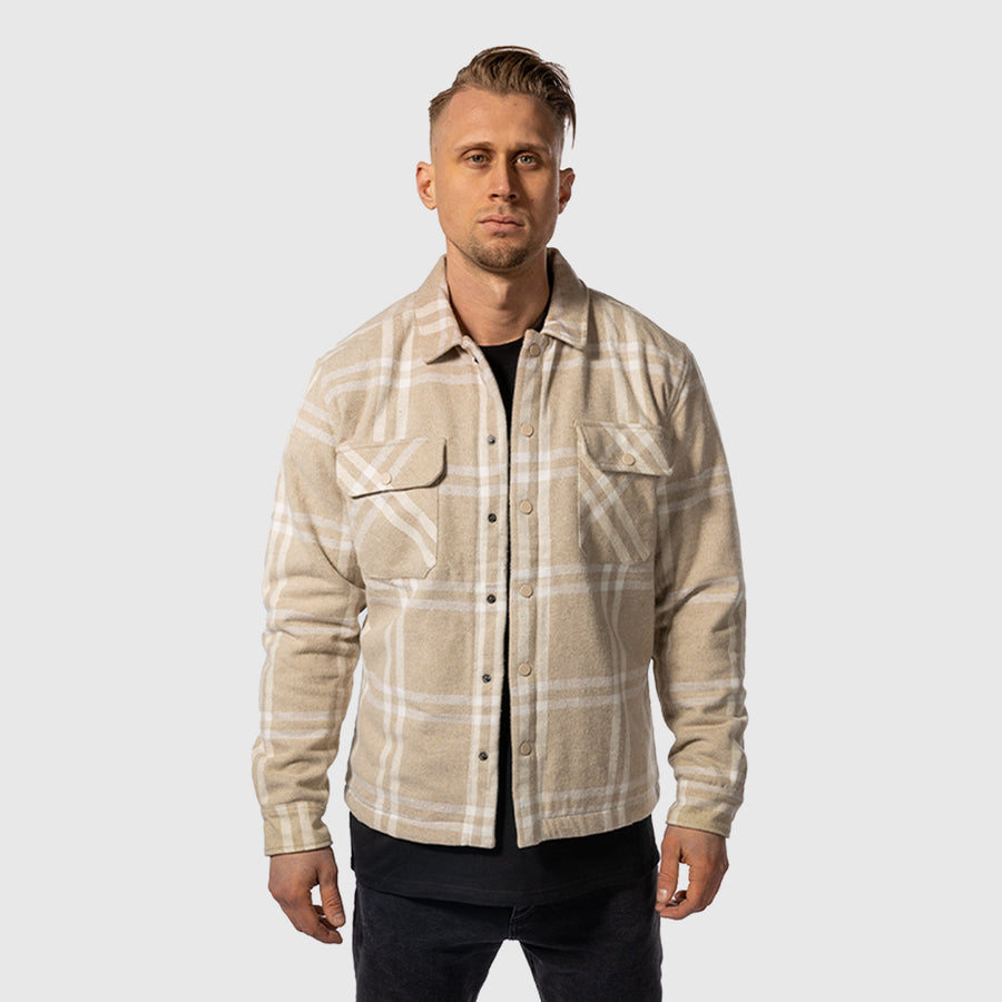 Checked Overshirt - Sand