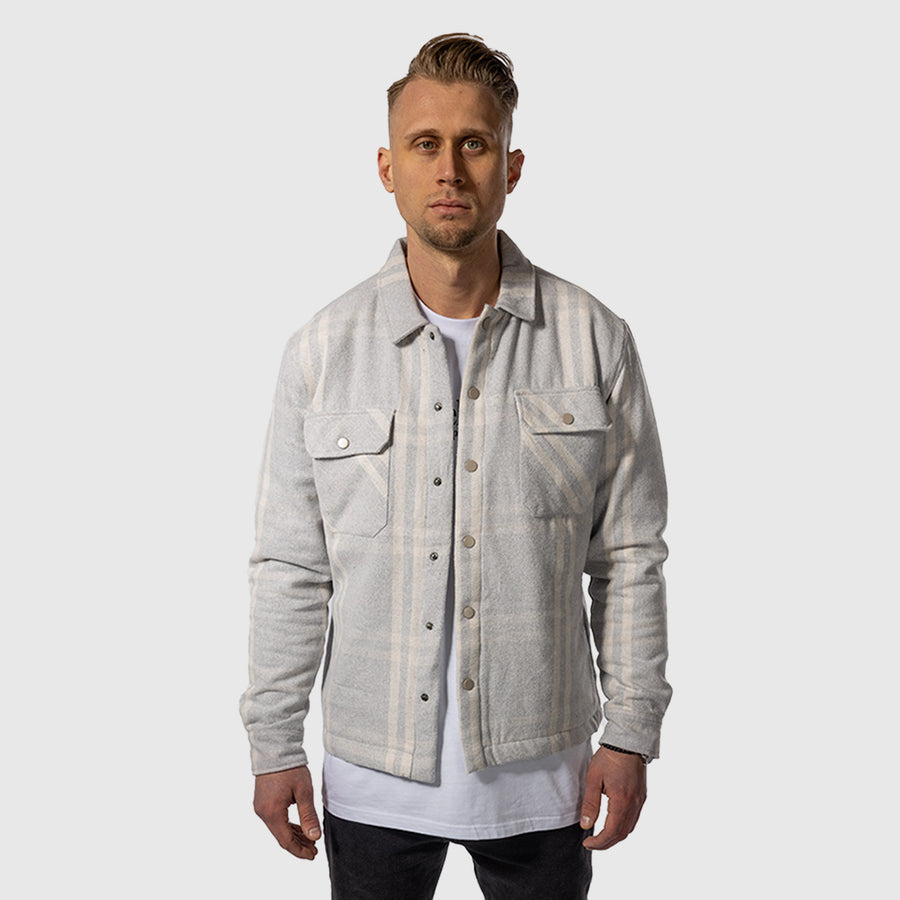 Checked Overshirt - Gray