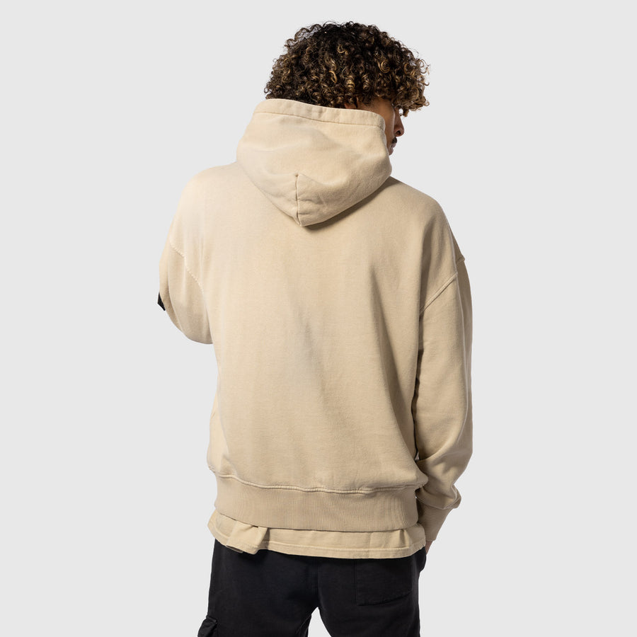 Stone Washed Oversized Hoodie - Sand