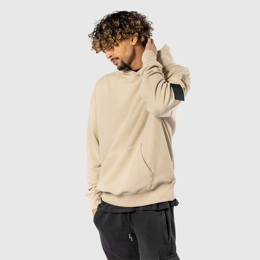 Stone Washed Oversized Hoodie - Sand