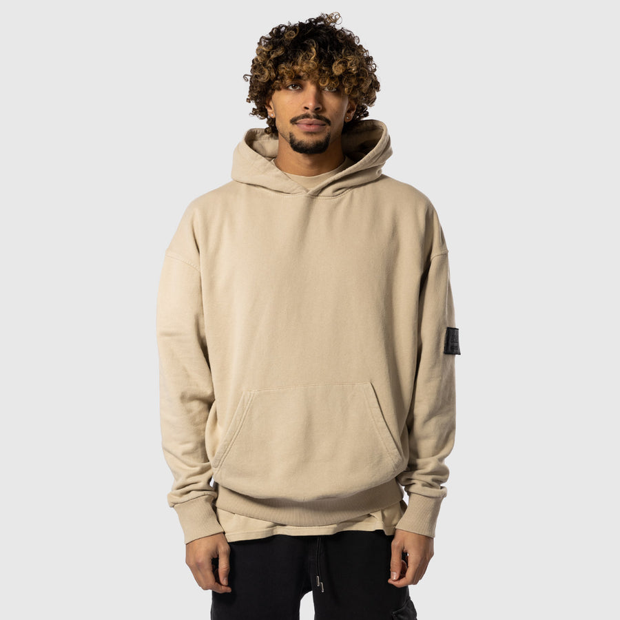 Stone Washed Oversized Hoodie - Sand