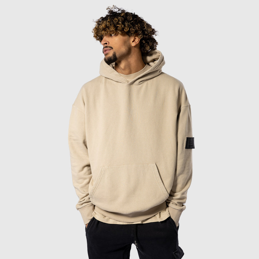 Stone Washed Oversized Hoodie - Sand