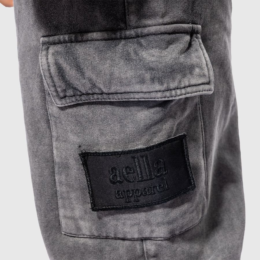 Stone Washed Pants - Gray