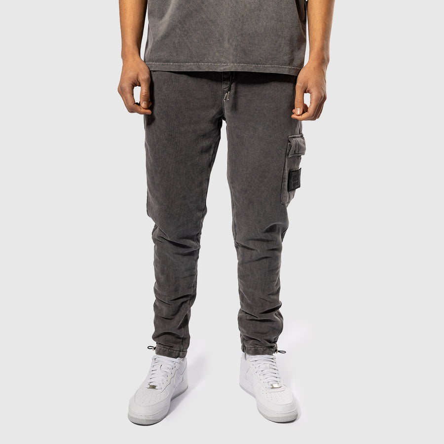 Stone Washed Pants - Gray