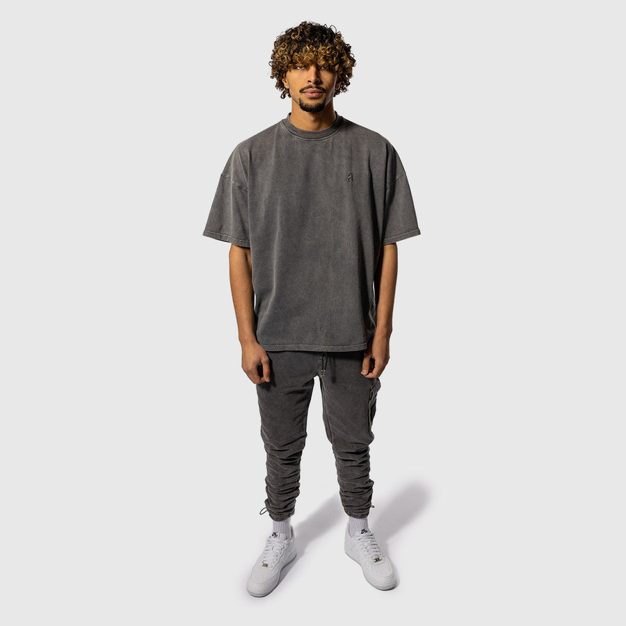 Stone Washed Pants - Gray